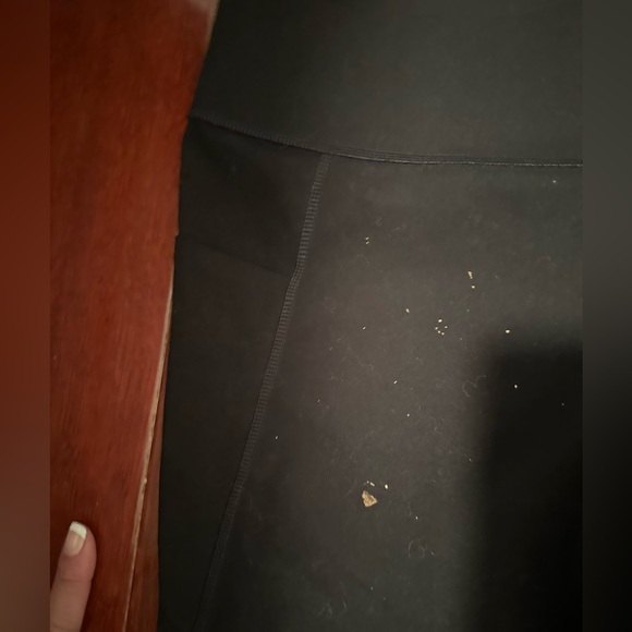 Uniqlo AIRISM Black Brushed Fabric Active Leggings Pants with Pocket Women M New - Picture 2 of 4